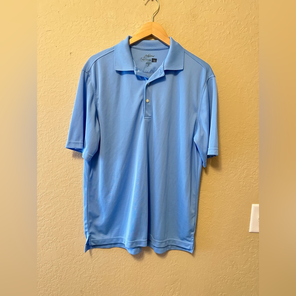 Jack Nicklaus Blue Short Sleeve Golf Polo Performance 18 Shirt
